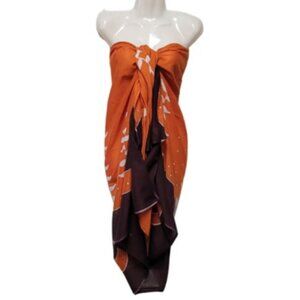 Womens Sarong Cotton Wrap Handpainted Batik Wrapskirt Beach Pareo Beachwear-NEW